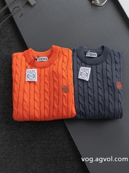 LOEWE高バージョン胸元トーテムロゴ刺繍プルオーバーニットセーター 0 