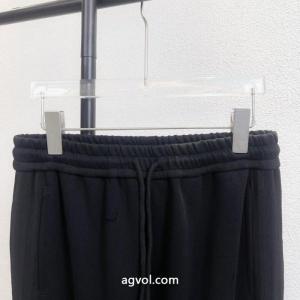 Balenciagaパリスモールステッチサイドリボンストレートパンツ