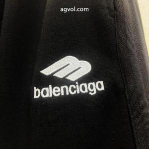 Balenciagaパリスモールステッチサイドリボンストレートパンツ