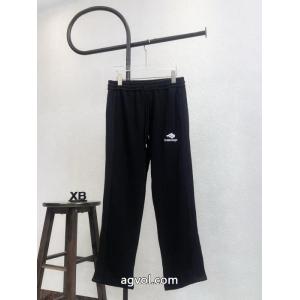 Balenciagaパリスモールステッチサイドリボンストレートパンツ