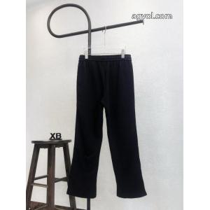 Balenciagaパリスモールステッチサイドリボンストレートパンツ