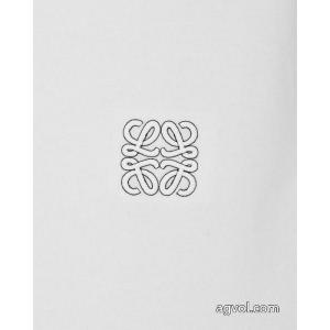 LOEWE/ロエベ立体エンベロープ万針刺繍アルファベットロゴヘッダー丸首長袖Tシャツ