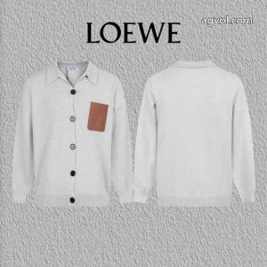 loeweファータートルネックニットカーディガンコートクルーネックセーター
