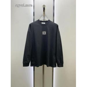 LOEWE25ss秋の新作トレードオーダーラウンドネック長袖タイツ長袖Tシャツ