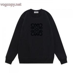 Loewe定番プリント柄LOGOクルーネックパーカー男女同型