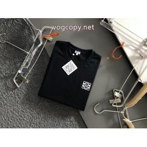 loeweシルクコットンオールインワンデザイン刺繍トップ半袖