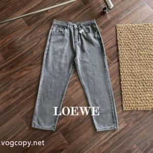 LOEWE新春夏メンズトレンド刺繍水洗マイクロストレッチストレートジーンズ