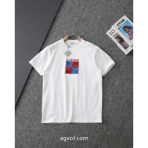 新商品☆完売必至 個性的 輝く高級感満点ブランド 通販 激安半袖TシャツLOEWE