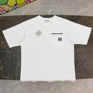 半袖Tシャツ偽物 ブランド 販売LOEWE手触りがいい VIP価格26ss海外発  高品質で綺麗
