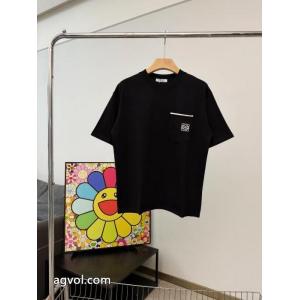 半袖Tシャツ偽物 ブランド 販売LOEWE手触りがいい VIP価格26ss海外発  高品質で綺麗