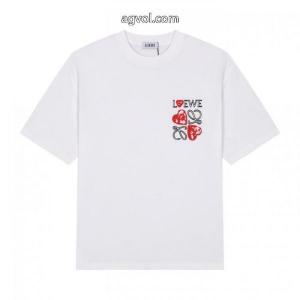 LOEWE最安値に挑戦 使えて可愛いデザイン 最終セール半袖Tシャツ激安 ブランド 通販