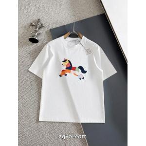 半袖Tシャツ高級感漂う 26新作限定版プリント 暖かな着心地LOEWEコピー 商品 ブランド