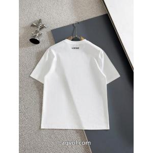 半袖Tシャツ高級感漂う 26新作限定版プリント 暖かな着心地LOEWEコピー 商品 ブランド