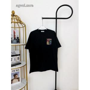 ブランド コピー ショップLOEWE天然着色 極上の着心地 個性的 半袖Tシャツ