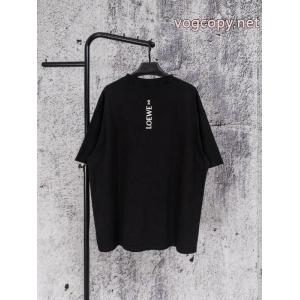 LOEWE/ロジェウェイ連名エンボスプリント半袖丸首半袖Tシャツ