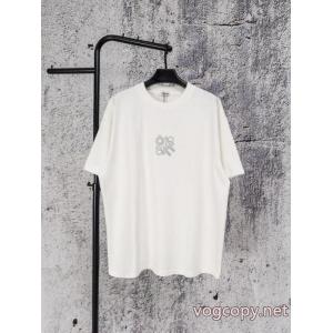LOEWE/ロジェウェイ連名エンボスプリント半袖丸首半袖Tシャツ