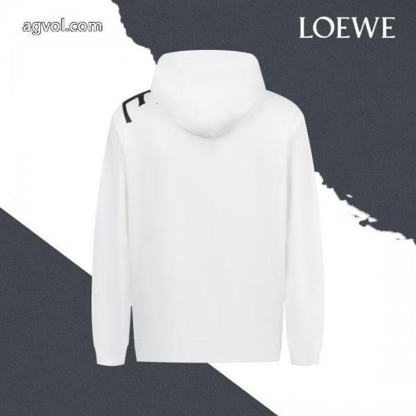 LOEWEロエベロゴアルファベットプリント連帽引き綱衛衣 5 