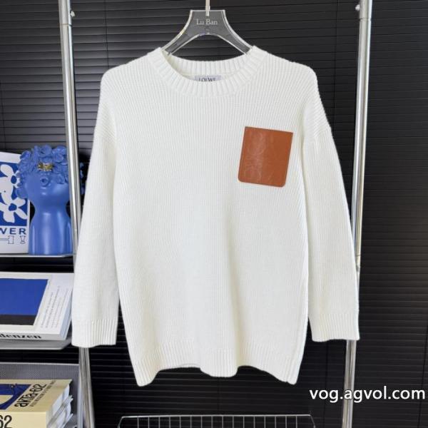 LOEWE/ロエベOSゆったりタイプ丸首長袖肩落としセーター 0