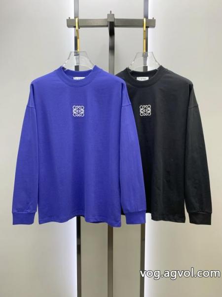 LOEWE25ss秋の新作トレードオーダーラウンドネック長袖タイツ長袖Tシャツ 0 