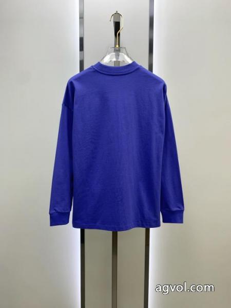 LOEWE25ss秋の新作トレードオーダーラウンドネック長袖タイツ長袖Tシャツ 5 