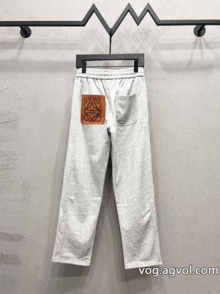 LOEWE2025秋冬新作ロゴアルファベット刺繍カジュアルパンツロング 0 
