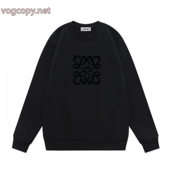 Loewe定番プリント柄LOGOクルーネックパーカー男女同型 4
