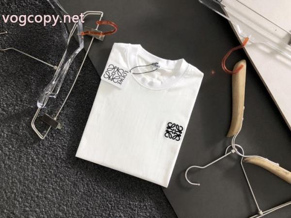 loeweシルクコットンオールインワンデザイン刺繍トップ半袖 4