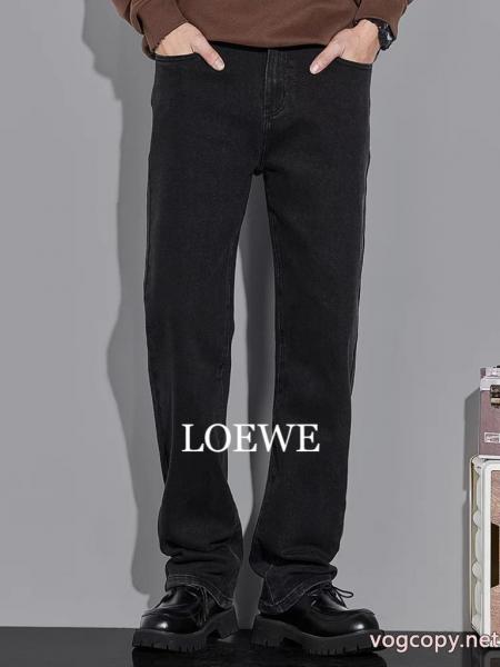 LOEWE新春夏メンズトレンド刺繍水洗マイクロストレッチストレートジーンズ 0 