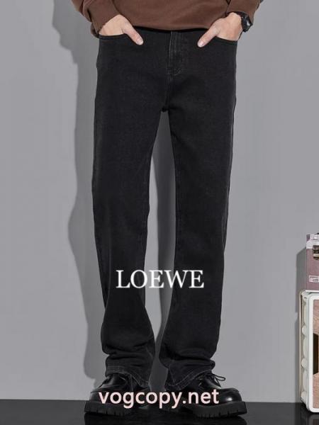 LOEWE新春夏メンズトレンド刺繍水洗マイクロストレッチストレートジーンズ 5 