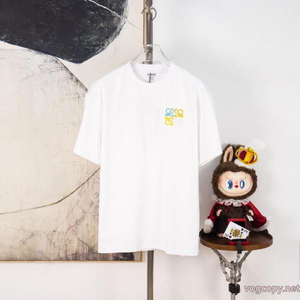 半袖Tシャツ大胆なチェックの人気トレンド 夏らしい品格が漂う 2026新作ブランド 偽物 激安LOEWE 0 