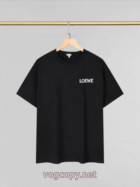 上品で優しい雰囲気に 通勤の定番 国内即発送込半袖Tシャツブランド 通販ロエベ 4
