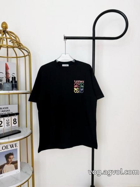 ブランド コピー ショップLOEWE天然着色 極上の着心地 個性的 半袖Tシャツ 0