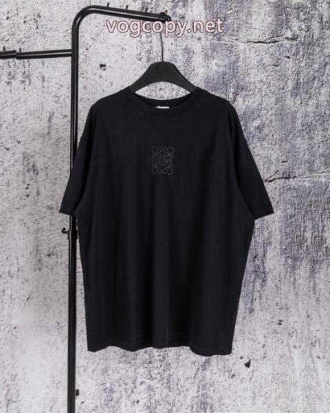 LOEWEロジェウェイ26 ss新型布刺繍重工半袖破れて古い丸首Tシャツを作る 3
