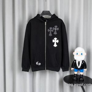 Chrome Hearts CHクローハート重工洗水立体シート刺繍長袖カーディガンコート