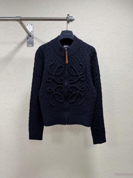 Loewe/ロエベ立体編みロゴ花柄ニットコート 0 