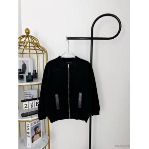 Louis Vuitton/LVルイヴィトン革ボタンジップニットコート